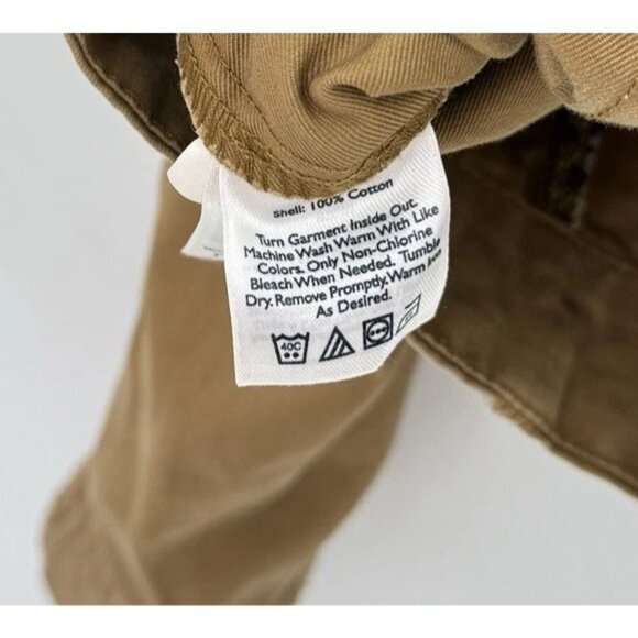 Eddie Bauer Women’s Tan Brown 100% Cotton Jacket See Measurements Preppy Biker - Picture 6 of 10